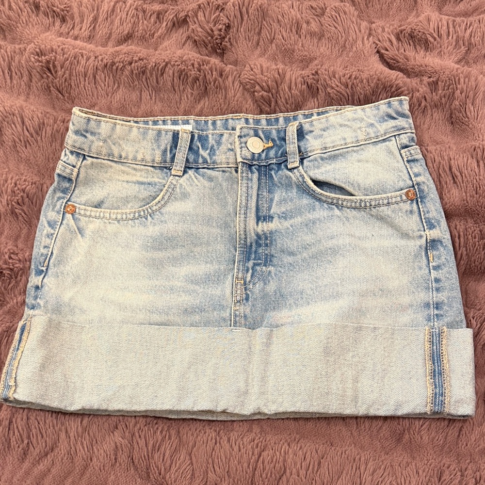 Zara Light Blue Mini Skirt